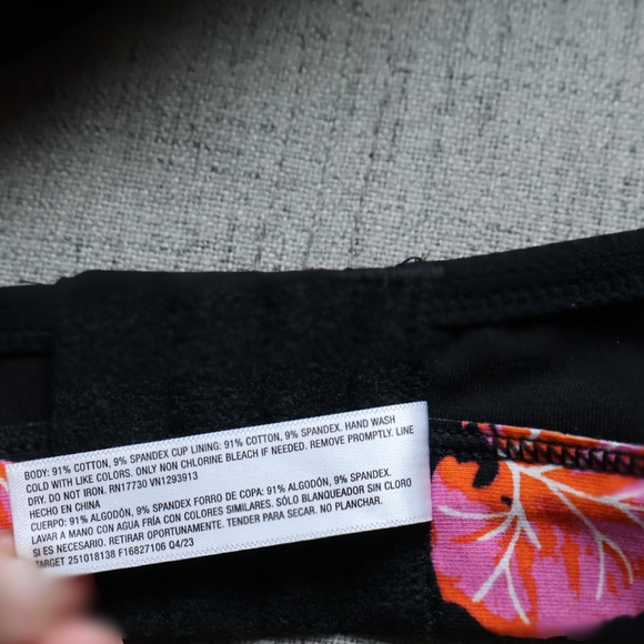 Diane Von Furstenberg DVF for Target Mixed Print Bralette Womens XXL Pink ORANGE - Picture 3 of 4